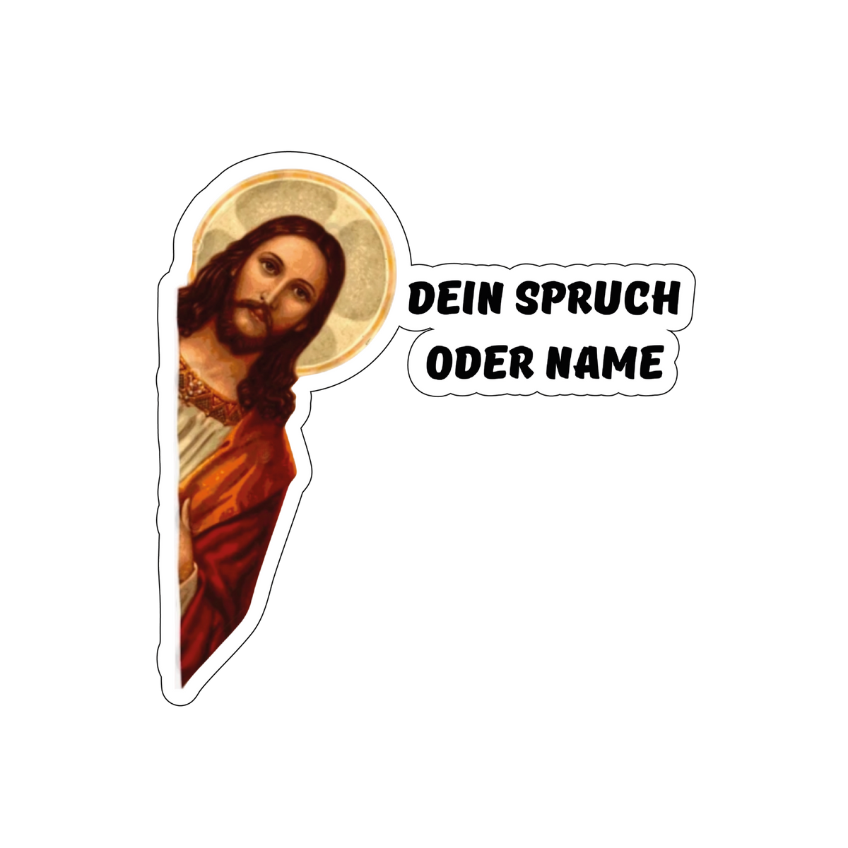 Jesus Sticker mit Personalisierung 