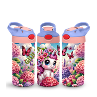 Thumbnail for Kinderflasche - Einhorn mit Blumen