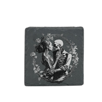 Thumbnail for Schieferuntersetzer -Totenkopf Kuss