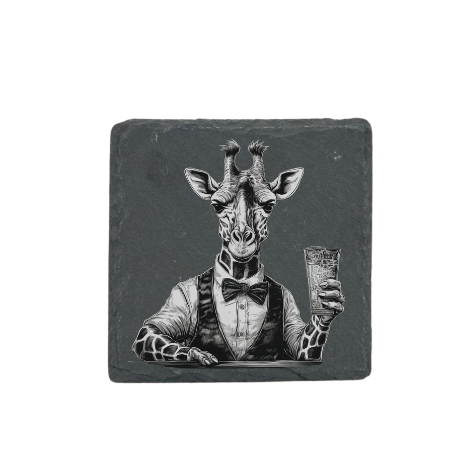 Schieferuntersetzer - Barkeeper Giraffe 3