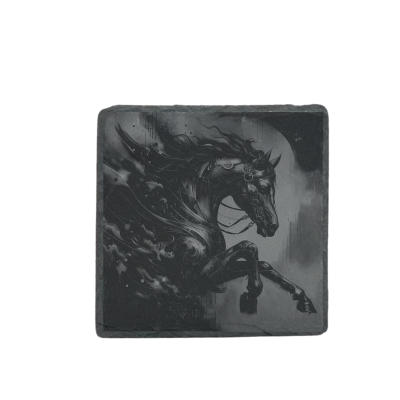 Schieferuntersetzer - Pferd 1