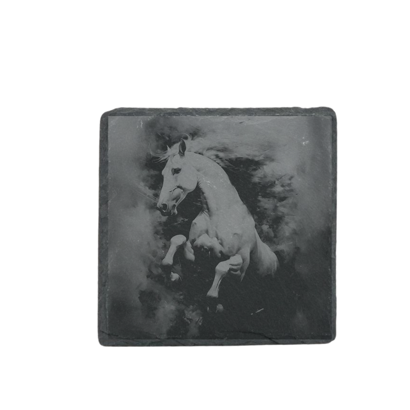 Schieferuntersetzer - Pferd 4