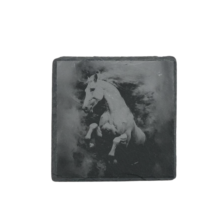 Schieferuntersetzer - Pferd 4