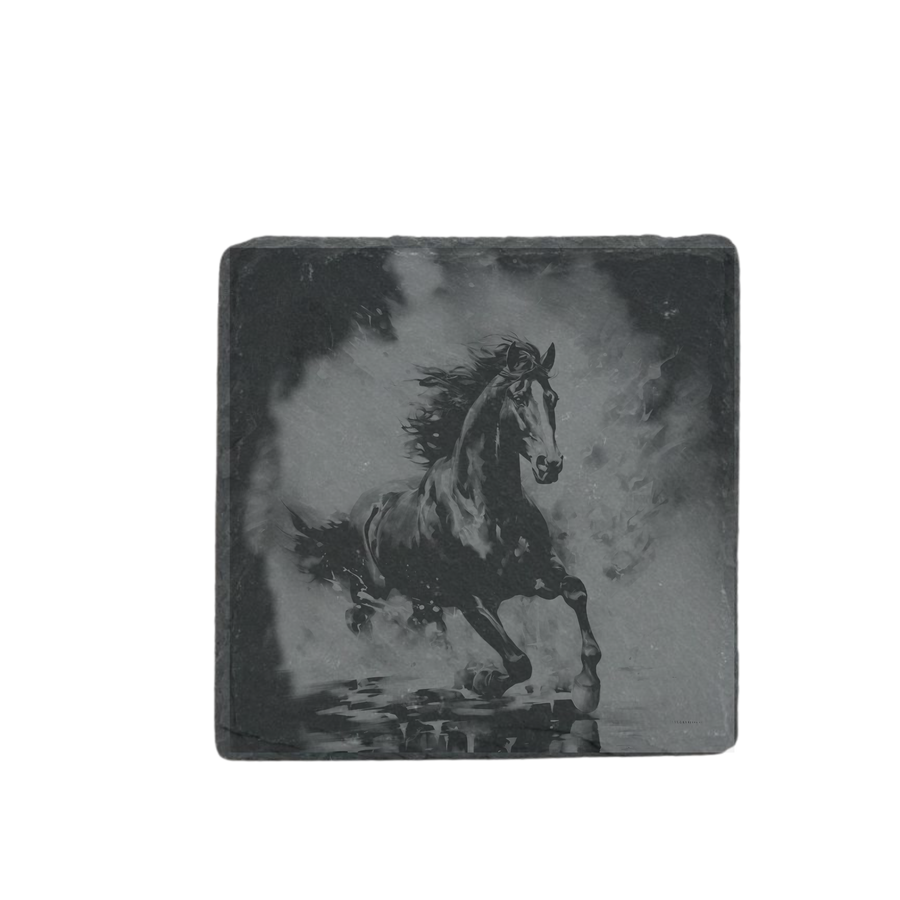 Schieferuntersetzer - Pferd 5