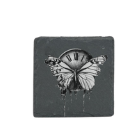 Thumbnail for Schieferuntersetzer - Schmetterling Uhr 3