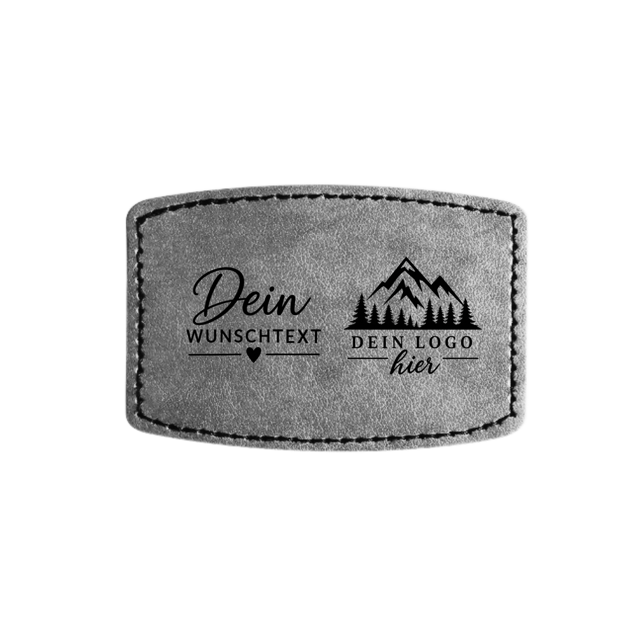 Personalisierbarer Kunstleder-Aufbügelpatch