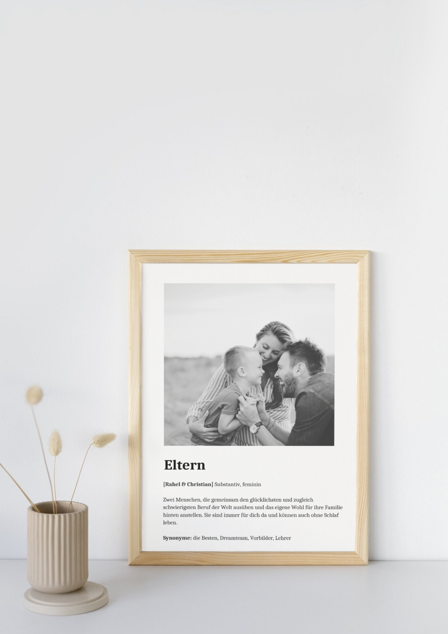 Definition Bild mit Foto "Eltern" mit Definition und Namen