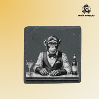 Thumbnail for Schieferuntersetzer - Barkeeper Affe 3