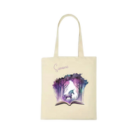 Thumbnail for Bookbag Buchtasche - Zauberwald mit Einhorn 100%Baumwolle Personalisierbar