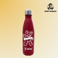 Thumbnail for Thermoflasche Bär Salut - Personalisiert konisch