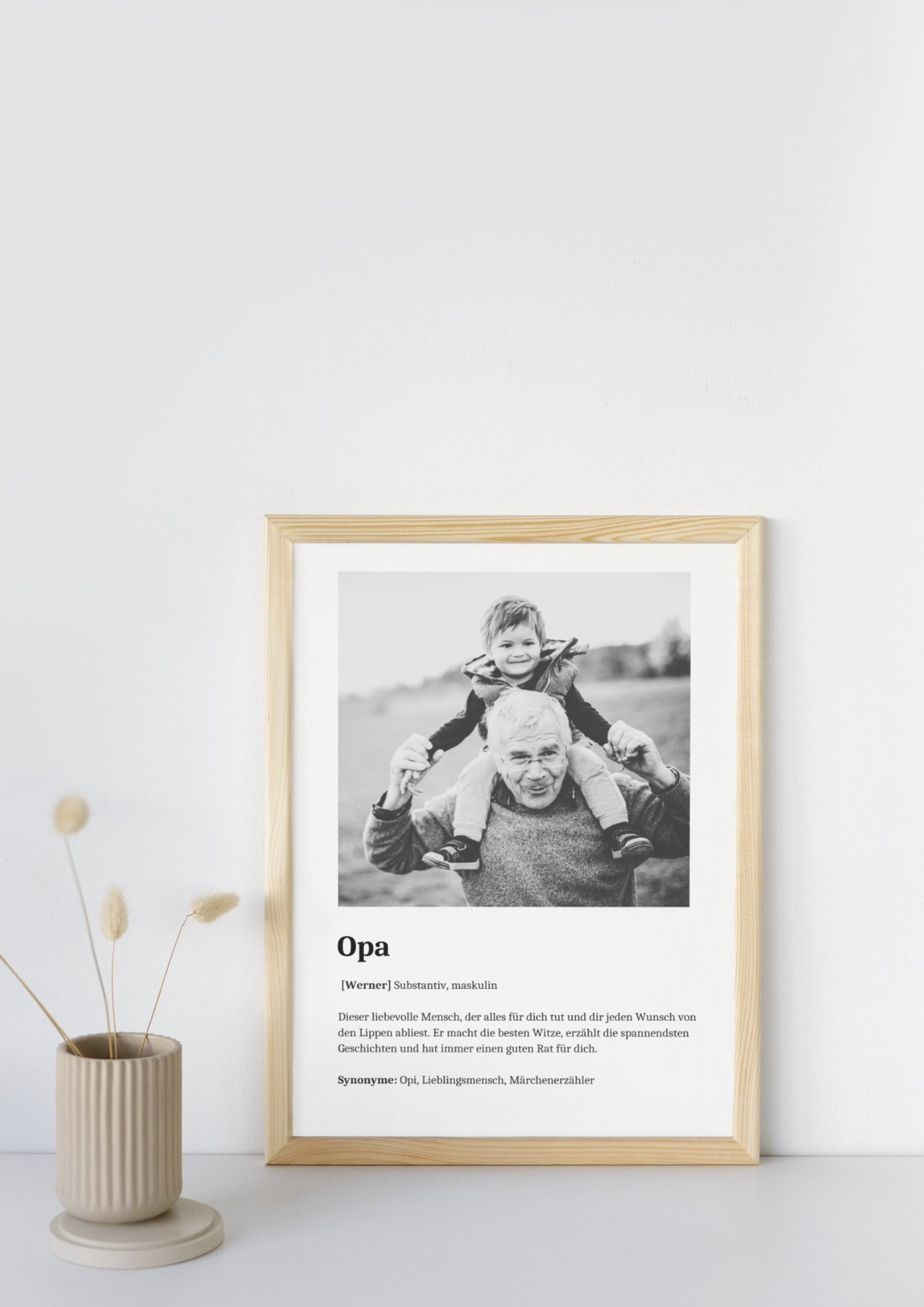Definition Bild mit Foto "Opa" mit Definition und Namen