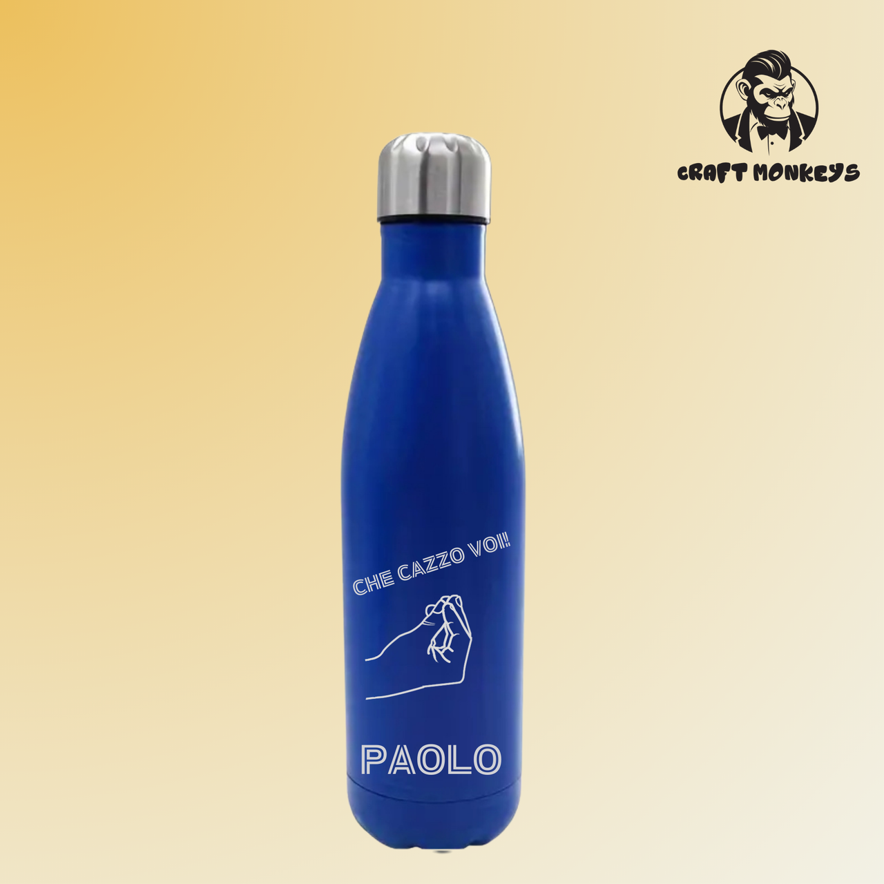 Thermoflasch che cazzo voi - Personalisierbar konisch