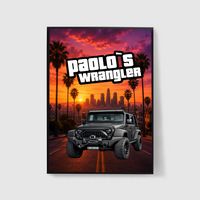Thumbnail for Personalisiertes Auto Poster im GTA-inspirierten Stil – Dein Fahrzeug als individuelles Kunstwerk