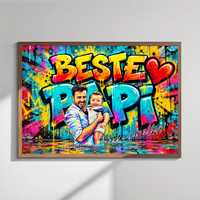 Thumbnail for Personalisiertes Papa Poster im Graffiti-Stil – Beste Papi