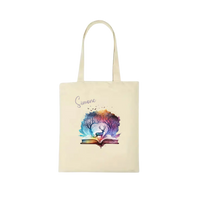Thumbnail for Bookbag Buchtasche - Zauberwald Hirsch 100%Baumwolle Personalisierbar