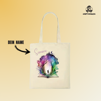 Thumbnail for Bookbag Buchtasche -Zauberwald Frau 2 100%Baumwolle Personalisierbar
