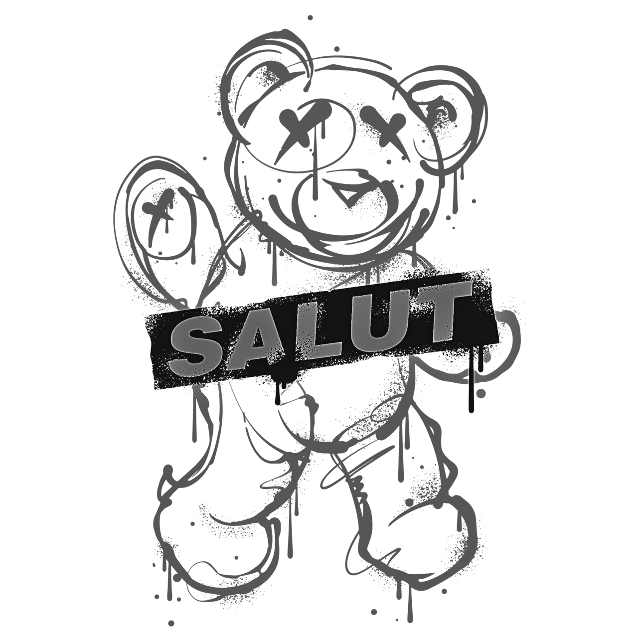 Thermoflasche Bär Salut - Personalisiert konisch, Produktansicht 4