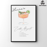 Thumbnail for Cocktail-Poster Personalisierbar – Erdbeere Margaritha