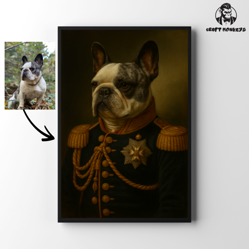 Hunde-General-Poster - Dein Hund als General