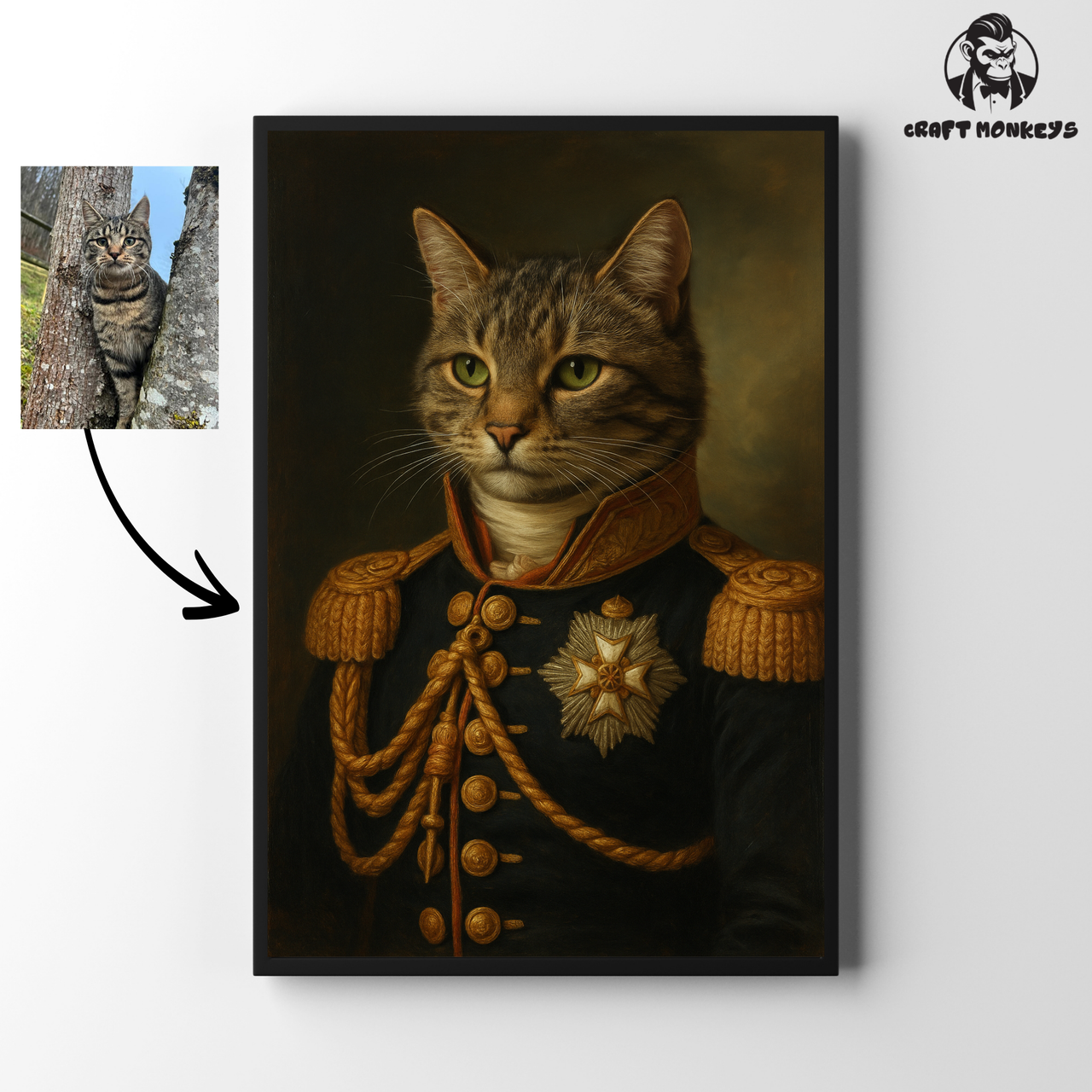 Katzen-General-Poster - Dein Kater als General