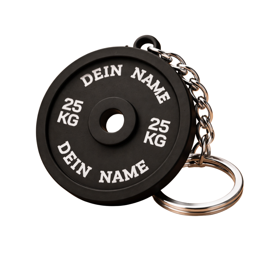Personalisierter Hantel Schlüsselanhänger