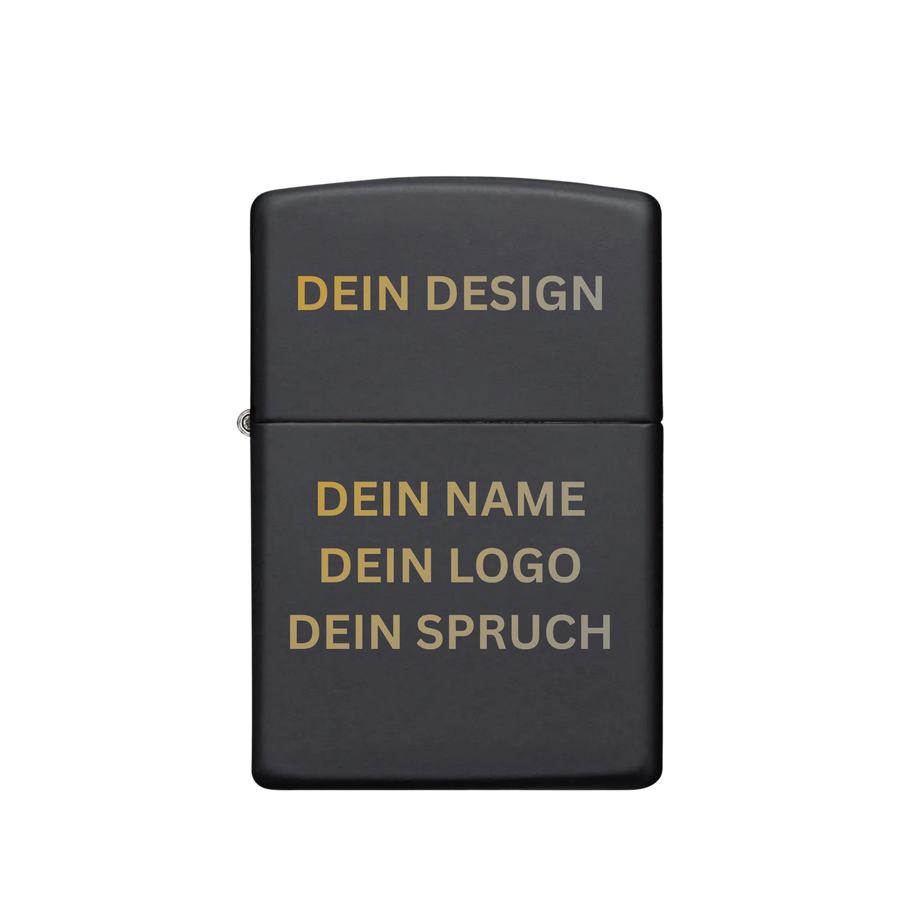 Zippo Feuerzeug personalisiert mit goldener Gravur