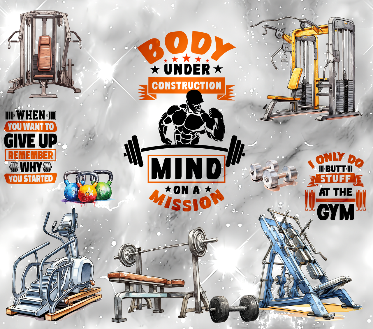 Fitnessflasche personalisiert 750 ml MIND ON MISSION