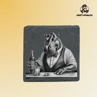 Thumbnail for Schieferuntersetzer - Barkeeper Nilpferd 1