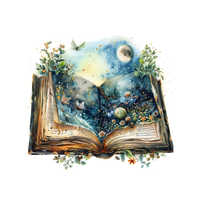 Thumbnail for Bookbag Buchtasche - Traum Buch 100%Baumwolle Personalisierbar