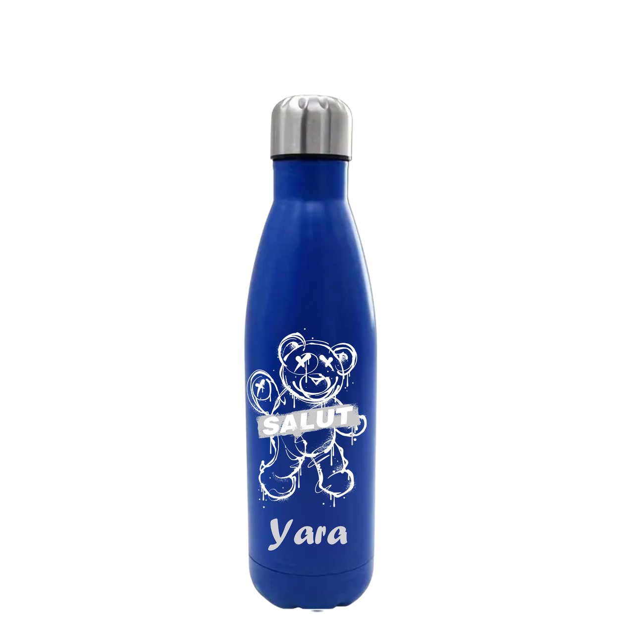 Thermoflasche Bär Salut - Personalisiert konisch, Produktansicht 3
