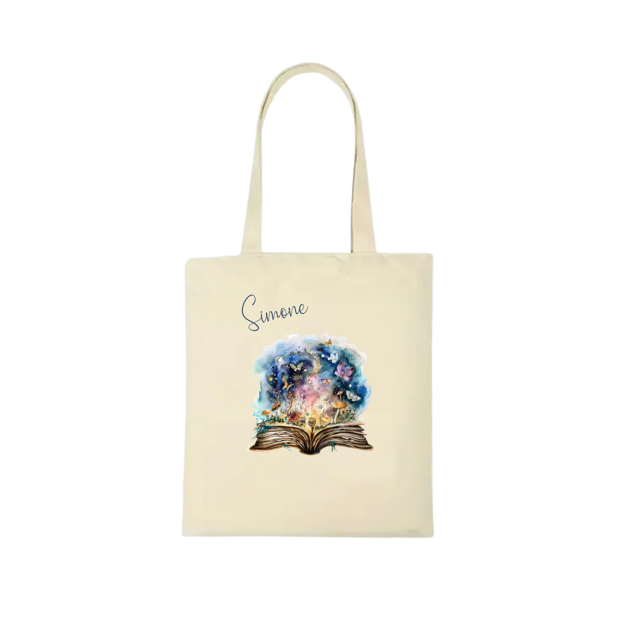 Bookbag Buchtasche - Traum Buch 2 100%Baumwolle Personalisierbar