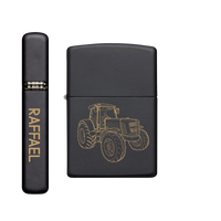 Thumbnail for Zippo Feuerzeug personalisiert mit goldener Gravur - Traktor