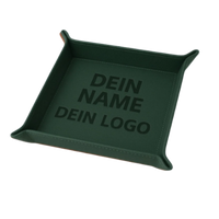 Thumbnail for Leder Ablageschale Waldgrün mit Personalisierung