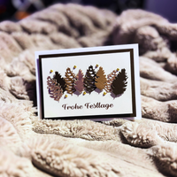 Thumbnail for Weihnachtskarte Blätter inkl. Couvert - Hand made by Doris