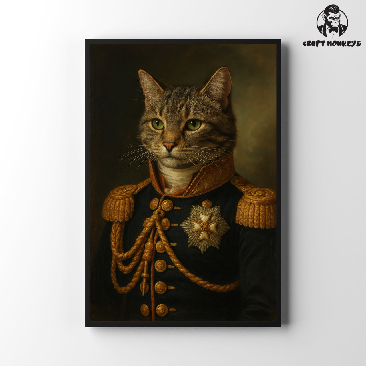 Katzen-General-Poster - Dein Kater als General