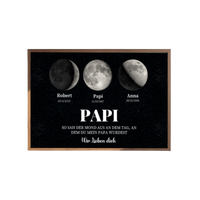 Thumbnail for Personalisiertes Mondphasen Poster für Papa – Einzigartiges Geschenk mit Wunschdatum