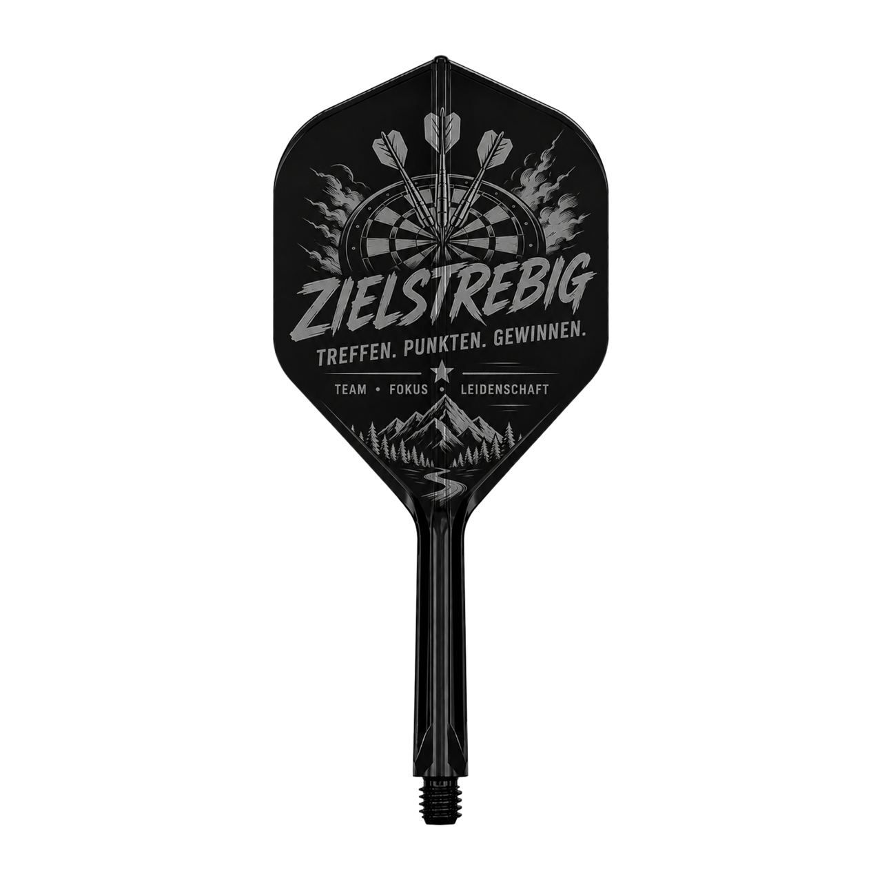 Target K-Flex No.2 Black Intermediate – Personalisierte Dart Flights mit Name & Logo, Produktansicht 3