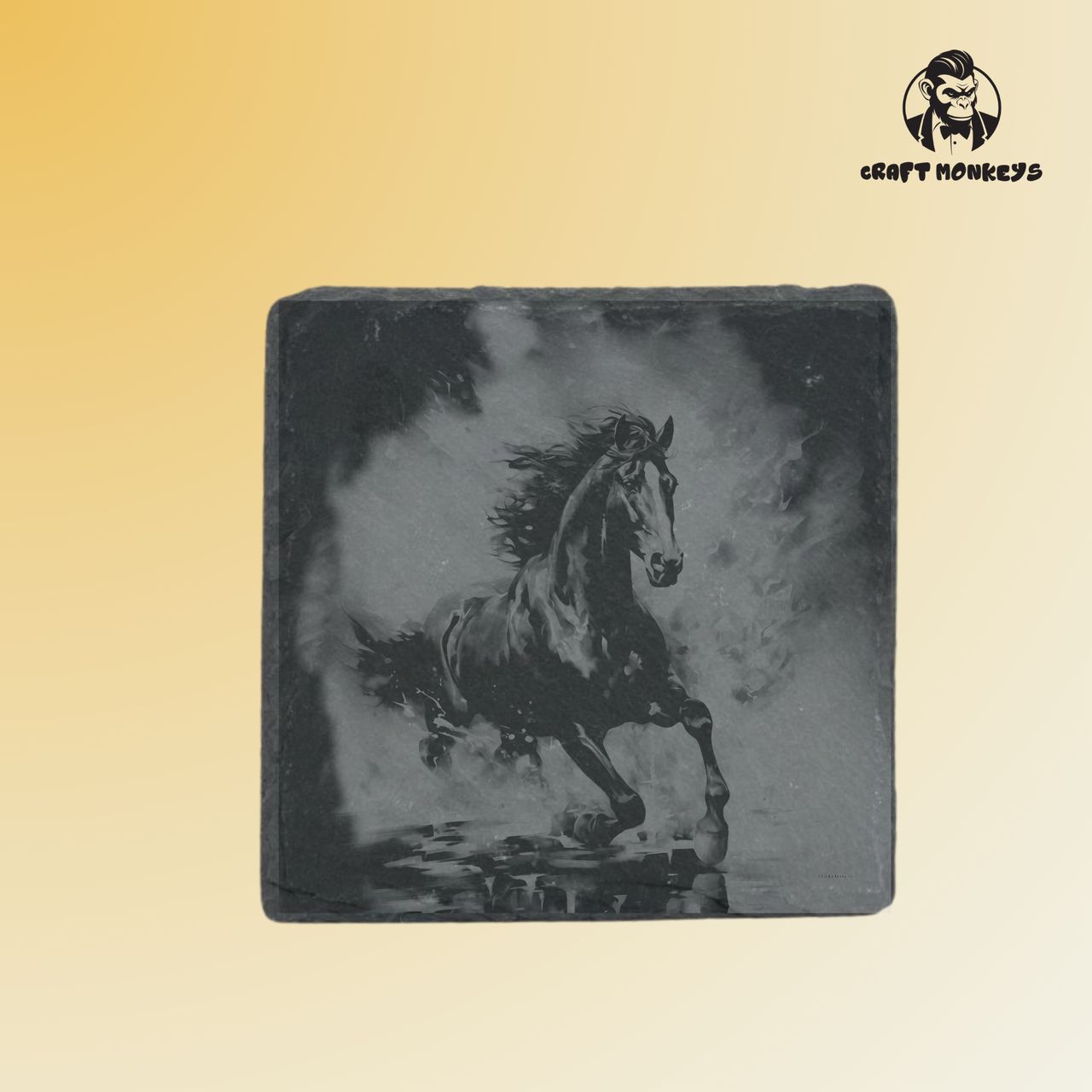 Schieferuntersetzer - Pferd 5