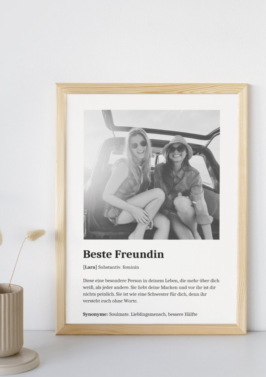 Definition Bild mit Foto "Beste Freundin" mit Definition und Namen