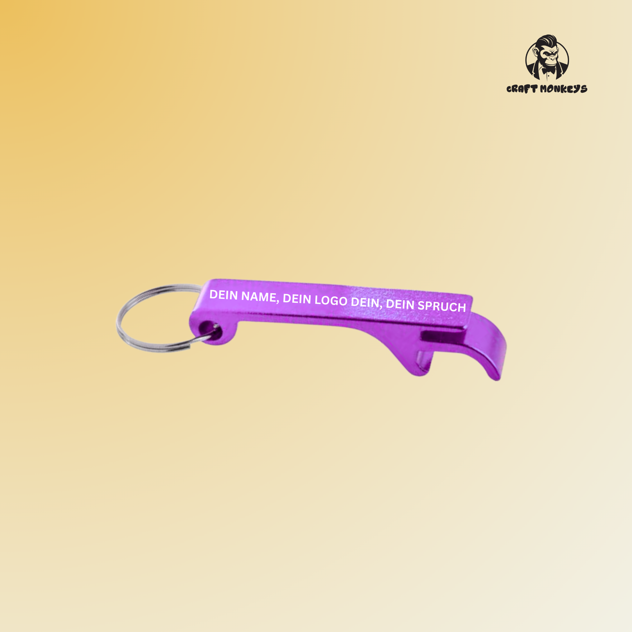 Personalisierbarer Schlüsselanhänger-Flaschenöffner – in vielen Farben erhältlich