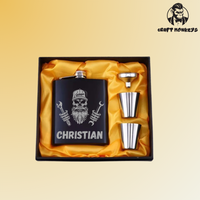 Thumbnail for Flachmann Totenkopf Schrauber - Personalisierbar