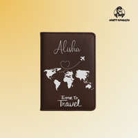 Thumbnail for Personalisierte Reisepasshülle mit Silber Gravur - Time To Travel