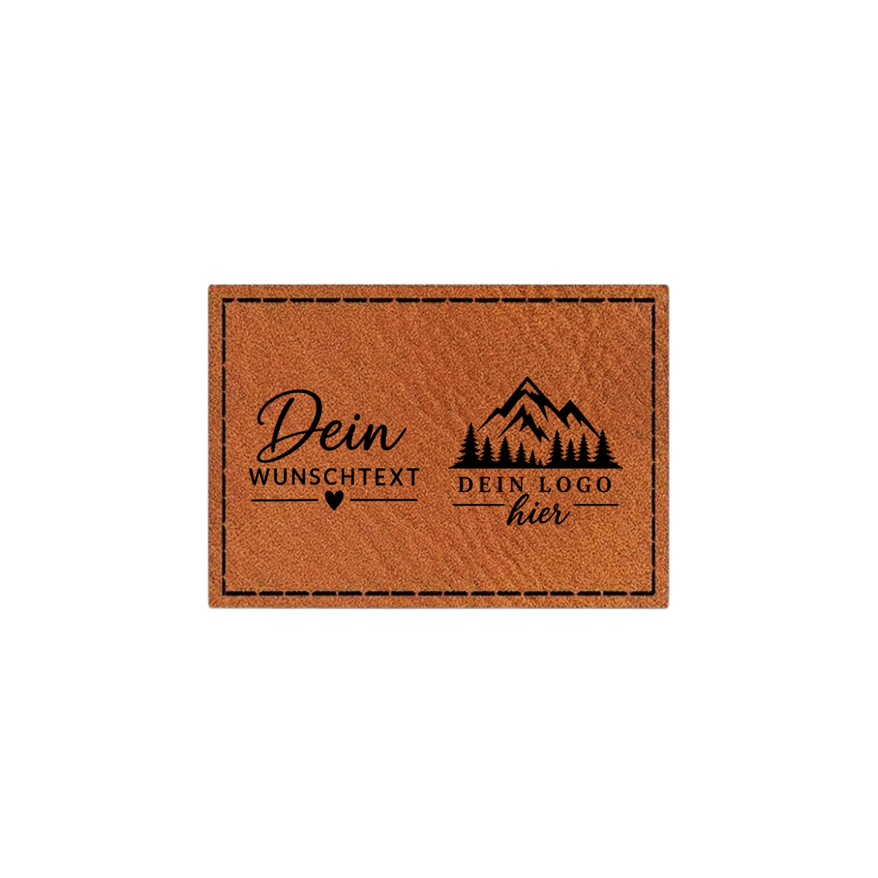 Personalisierbarer Kunstleder-Aufbügelpatch