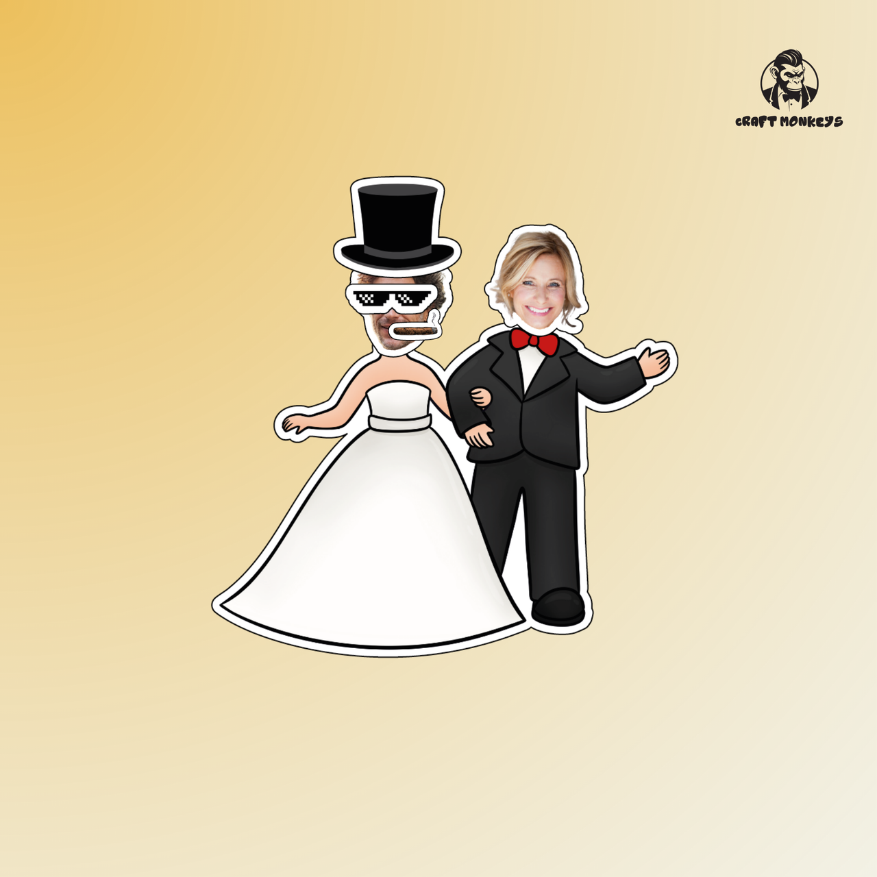 Hochzeit Sticker-Poster – Gäste gestalten das Brautpaar