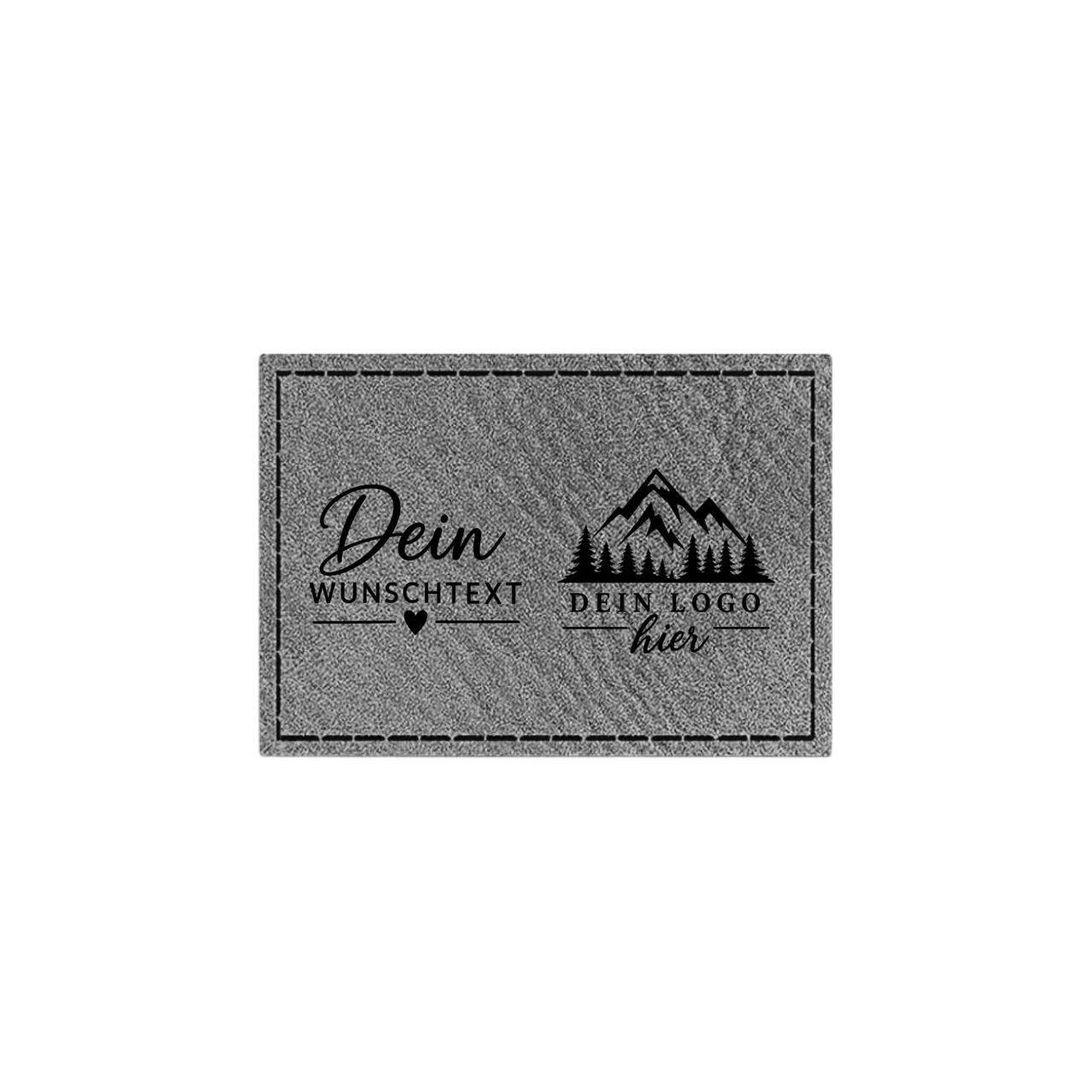 Personalisierbarer Kunstleder-Aufbügelpatch