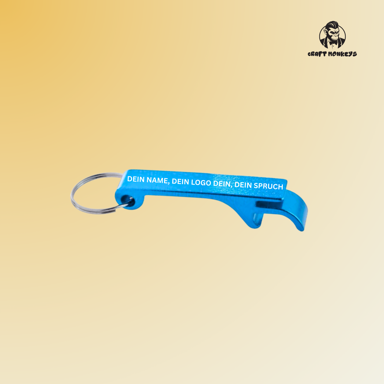 Personalisierbarer Schlüsselanhänger-Flaschenöffner – in vielen Farben erhältlich