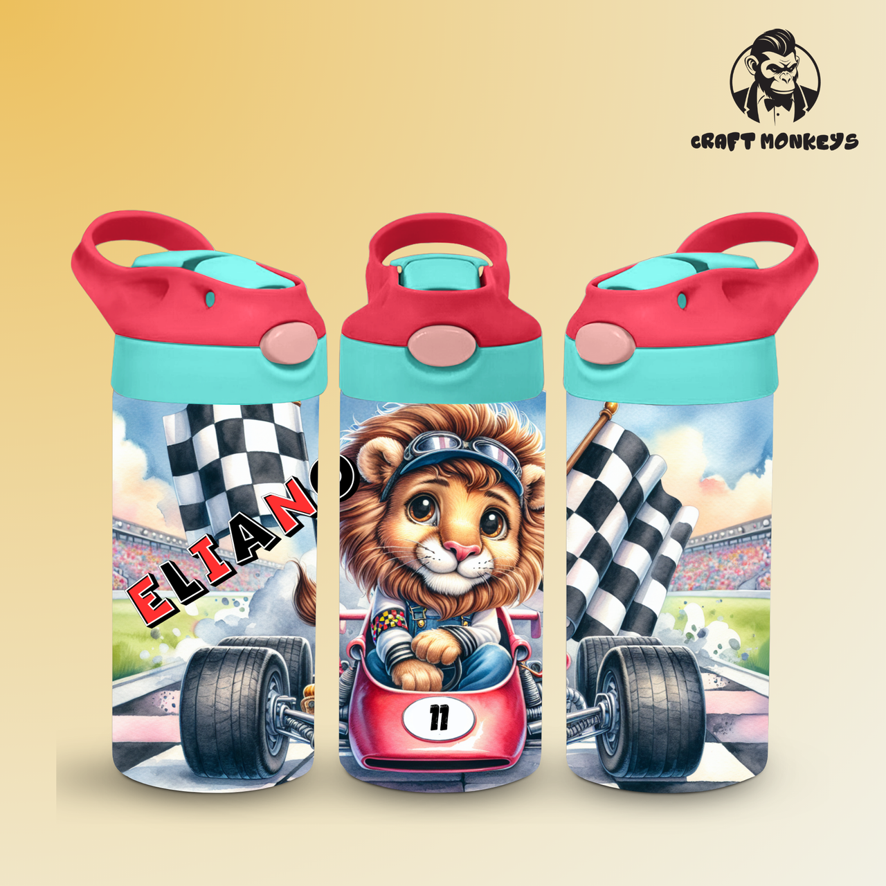 Kinderflasche - Auto mit Löwe