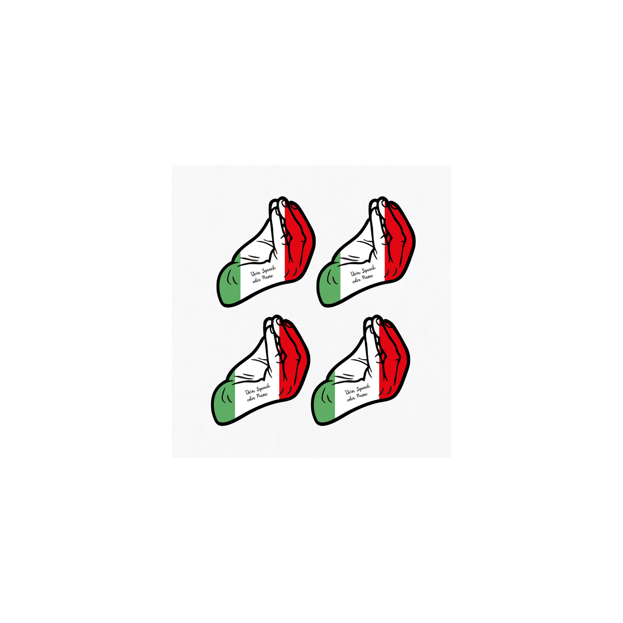 Italienischer Hand Sticker 