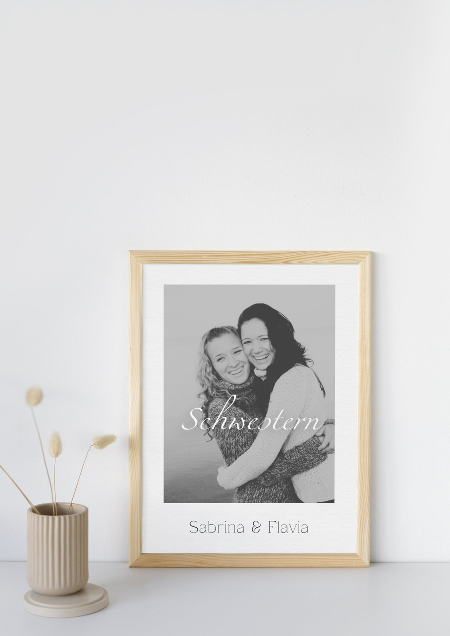 MemoFrame - Schwestern auf Leinwand