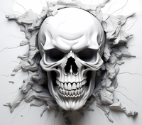 Thumbnail for Aluminium Flasche Totenkopf weiss 400ml - 750 ml
